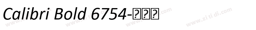 Calibri Bold 6754字体转换